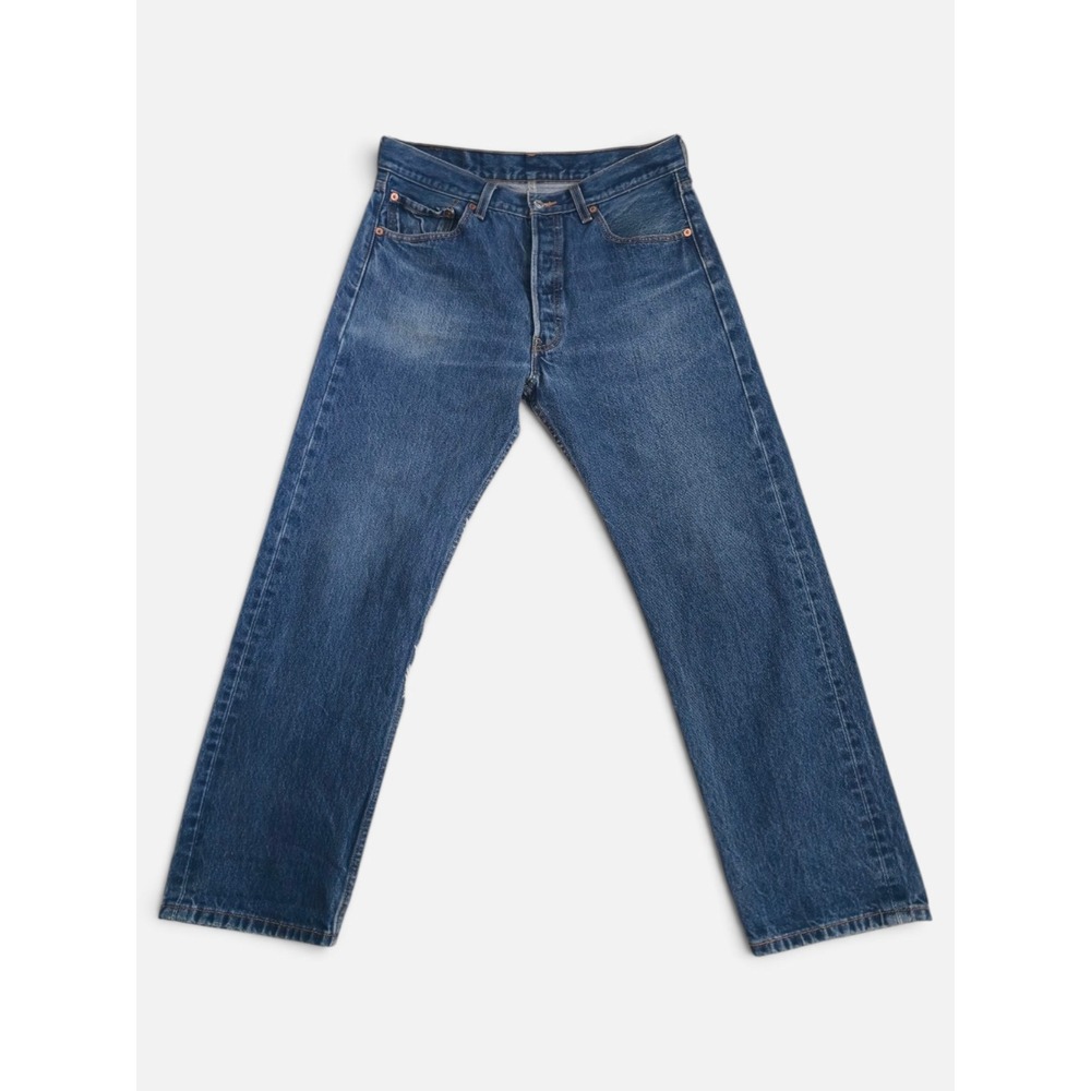 Levi's Men's Medium Wash Jeans 501 Original Fit Straight Leg Button Fly 34 X 31